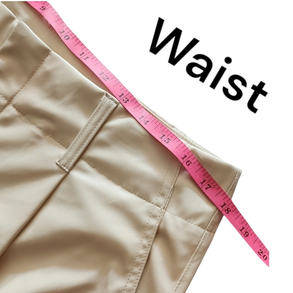 A New Day Faux Leather Ankle Pants - Size 14, NWT, neutral/ fall 😀 - Picture 10 of 16